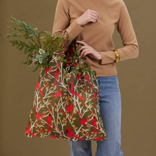 Load image into Gallery viewer, RED CARDINALS blu Bag Reusable Shopper Tote