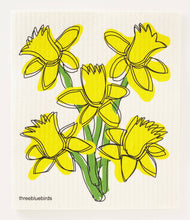 Load image into Gallery viewer, Daffodils Swedish Dishcloth