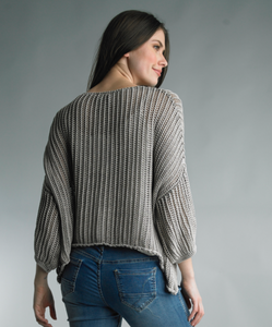Knitted Open Weave Sweater