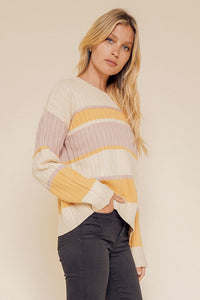 Rib Striped Sweater