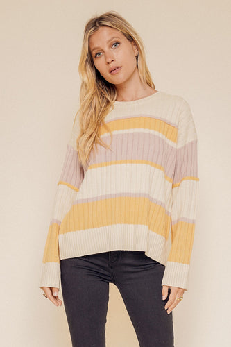 Rib Striped Sweater