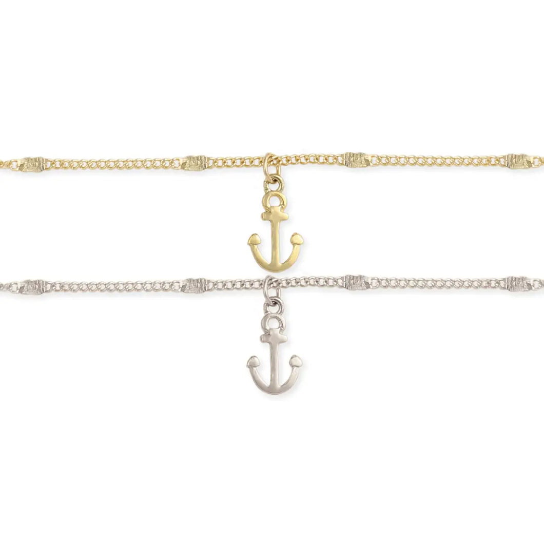 Anchor Charm Anklet