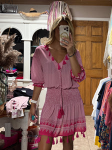 Pink Tassle Dress