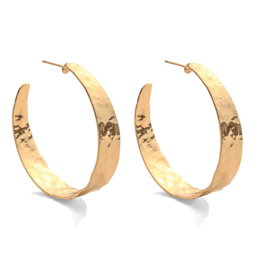 Wide Gilded Collection Hoops