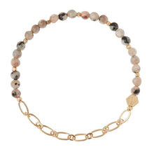 Load image into Gallery viewer, Mini Stone Chain Stacking Bracelet