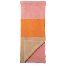 Load image into Gallery viewer, CHELSEA ORANGE Color Block Knit Scarf