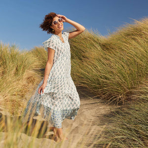 MAYA FLORAL Tiered Dress