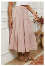 Load image into Gallery viewer, 100% Linen Skirt REF. 8348: TOBACCO