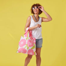 Load image into Gallery viewer, POPPIES PINK Reusable Shopper blu Bag