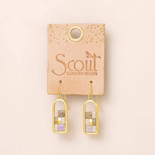 Load image into Gallery viewer, Good Karma Miyuki Frame Earring - Blush/Topaz/Gold