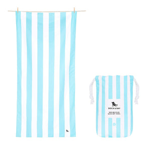 Dock & Bay Quick Dry Towels - Cabana - Tulum Blue: Tulum Blue / Extra Large (78x35")