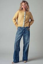 Load image into Gallery viewer, Wide-Leg Utility Stripe Denim Jeans