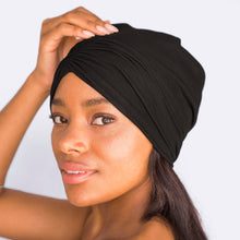 Load image into Gallery viewer, Black Sleep Beanie with Satin Lining