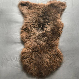 Natural British Brown Sheepskin Rug Hygge Nordic Decor: Medium