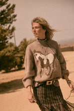 Load image into Gallery viewer, Full Gallop Jacquard Oversize Horse Sweater