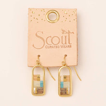 Load image into Gallery viewer, Good Karma Miyuki Frame Earring - Mint/Peach/Gold