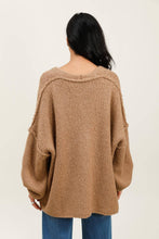 Load image into Gallery viewer, Slouchy Cardigan Camel PLUS