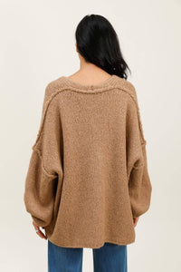 Slouchy Cardigan Camel PLUS
