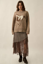 Load image into Gallery viewer, Full Gallop Jacquard Oversize Horse Sweater