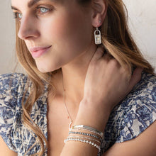 Load image into Gallery viewer, Good Karma Miyuki Frame Earring - Gunmetal/Silver