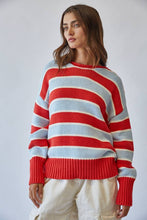 Load image into Gallery viewer, Striped Crew Sweater
