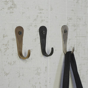 Forged Hook, Iron - Brass