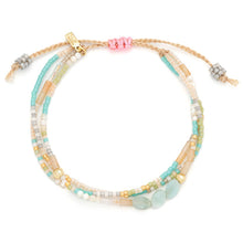 Load image into Gallery viewer, Mixed Media Bracelet - Courage/Amazonite/Gold