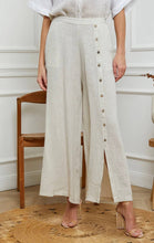 Load image into Gallery viewer, Button Leg Linen Trousers