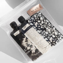 Load image into Gallery viewer, Refillable Travel Pouches Black &amp; Ivory