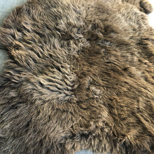 Natural British Brown Sheepskin Rug Hygge Nordic Decor: Medium