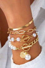 Load image into Gallery viewer, Pearl Mixed Chain Bracelet Set