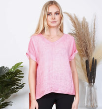 Load image into Gallery viewer, Short Sleeve Linen Top