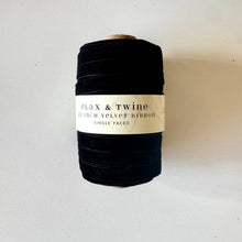 Load image into Gallery viewer, Flax &amp; Twine 3/8&quot; Velvet Ribbon - 30 Yards: Pearl