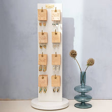 Load image into Gallery viewer, Good Karma Miyuki Crescent Hoop - Mist/Salmon/Silver