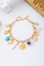 Load image into Gallery viewer, Nautical Gold-Tone Multi-Charm Bracelet