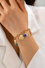 Load image into Gallery viewer, Nautical Gold-Tone Multi-Charm Bracelet