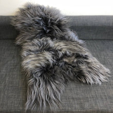 Load image into Gallery viewer, Swedish Sheepskin Rug Sheep Skin Throw - Slate Grey: L