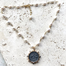 Load image into Gallery viewer, Horse necklace coin pearl jewelry handmade gold boutique: 20 / Horse