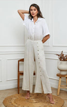 Load image into Gallery viewer, Button Leg Linen Trousers