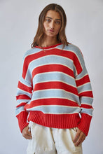 Load image into Gallery viewer, Striped Crew Sweater