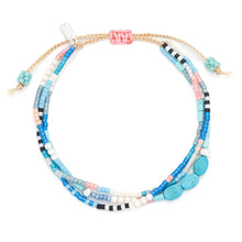 Load image into Gallery viewer, Mixed Media Bracelet - Sky/Turquoise/Silver
