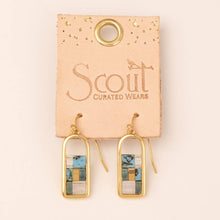Load image into Gallery viewer, Good Karma Miyuki Frame Earring - Turquoise/Gold