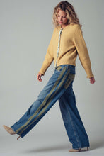 Load image into Gallery viewer, Wide-Leg Utility Stripe Denim Jeans