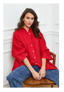 100% Linen Shirt REF. 2858: Duck Green