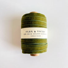 Load image into Gallery viewer, Flax &amp; Twine 3/8&quot; Velvet Ribbon - 30 Yards: Pearl