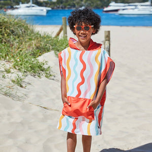 Dock & Bay Kids Poncho - Kids - Squiggle Face: Age 2 to 4