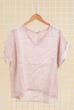 Load image into Gallery viewer, Short Sleeve Linen Top