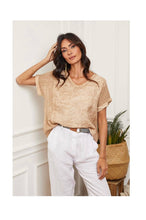 Load image into Gallery viewer, Short Sleeve Linen Top