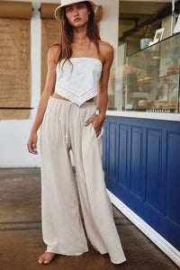 Wide Leg Gauze Pants