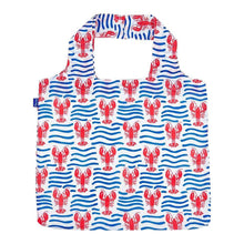 Load image into Gallery viewer, LOBSTER WAVES blu Bag Reusable Shopper Tote
